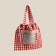 Slopper Sl Home "Red Cage" 50x50cm, 100% linen, 150g/m2