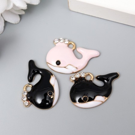 Decor for creativity Metal "Kit" enamel, rhinestones mix 2.2x, 6 cm