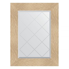 Mirror with engraving in the baguette frame, gold dunes 90 mm, 56x74 cm
