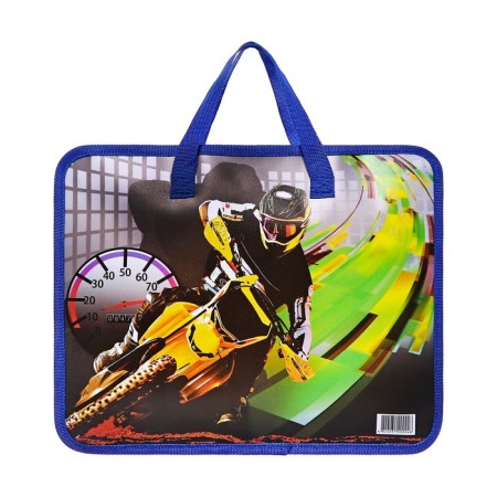 Folder with handles plastic, A4, motorcyclist-1