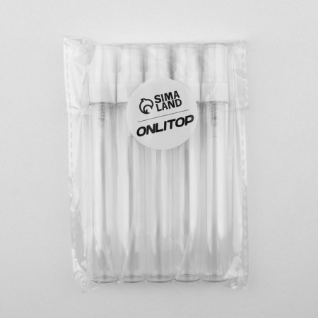 A bottle for storage, with a sprayer, 10 ml, packing - 5 pcs, white color-6