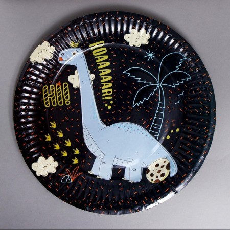 Paper plates "dinosaur", in a set of 6 pieces