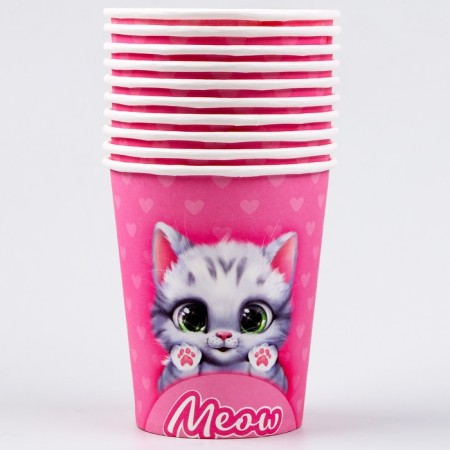 A single -single -paper cup "cat", 250 ml-1