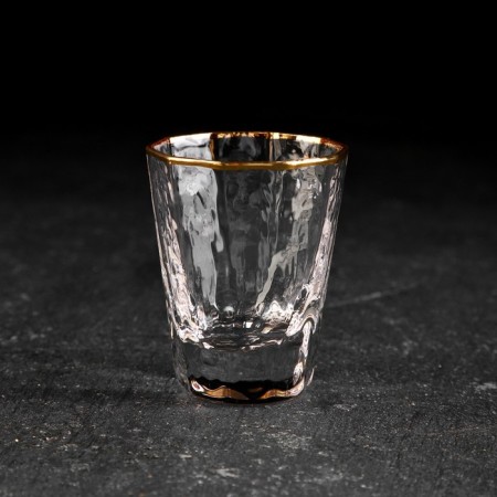 Set for glass drinks "Irine. Gold ", 5 items: Capherine 300 ml, 4 glasses 70 ml-3