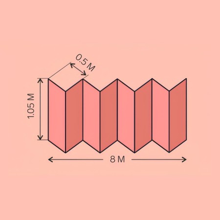 Perforated backing luminaire for heated floors, pink1.8 mm, step 500mm, 8.4m2-2