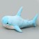 Soft toy "Shark", 100 cm, blue color