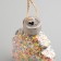 A set of Christmas tree balls "Christmas trees" 3 pcs., Battery, 1 LED, glow warm white, RGB, white
