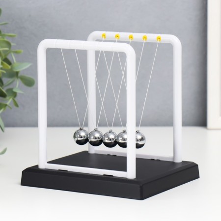 Plastic Plastic "Balls of Newton" White 14x11.5x13.5 cm