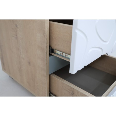 Tumbling bedside Crystable-13 450x430x430 Irish oak/white matte/gray-blue-2