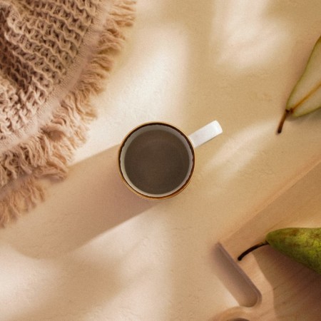Porcelain mug SL Home "Wave in Stone", 350 ml, white color-5