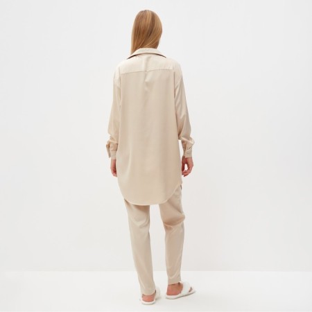 Kit (shirt, trousers) female minku: Light touch beige color, rr 48-4