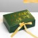 Happy New Year folding box, embossing, green, 16.5 x 12.5 x 5 cm, New Year