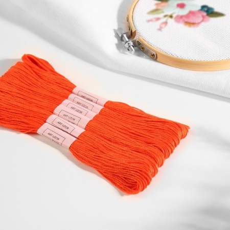 Muline threads, 8 ± 1 m, carrot color No. 947-1
