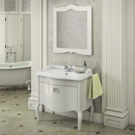 Mirror Comforty Louvre 90, white color