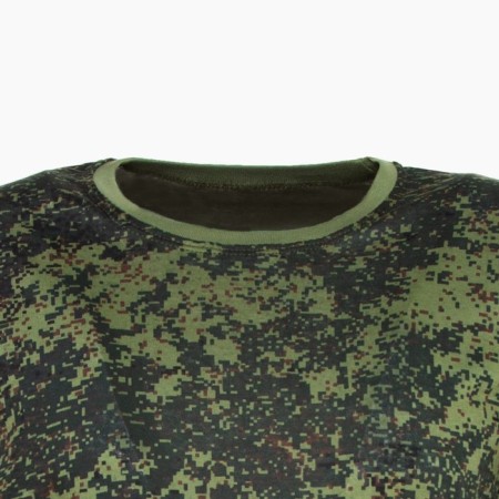 T -shirt male camouflage pixel, green color, size 46-4
