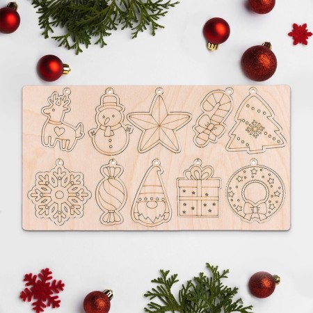 New Year. New Year's set 2025 "Christmas" 10 pieces-10