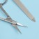 Manicure set, 2 items, on a blister, silver/black color, SIS-13