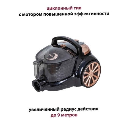 Pioneer VC335C vacuum cleaner, cyclone, 2050W, 2 l, black and penalty color-2