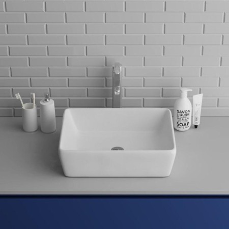 Grossman GR-3016 sink, rectangular, 480 x 370 mm, white-1
