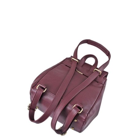 Backpack claim. Kozh, department on a valve, burgundy color 24x12x32-1