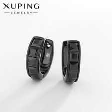 Cooping earrings Xuping mystery, black color, d = 1.5 cm