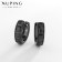 Cooping earrings Xuping mystery, black color, d = 1.5 cm