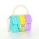 Baby bag on the castle, lilac/yellow/turquoise color