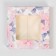 Chocolate box, confectionery packaging, “flowers”, with a window, 10.2 x 1.4 x 10.2 cm