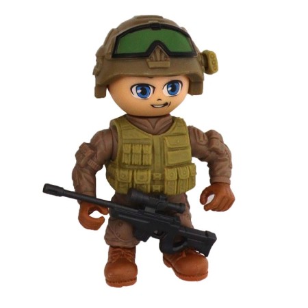FUNKY TOYS figure "Special Forces", in brown form, 8 cm, mix-16