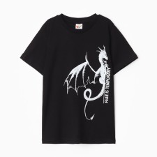 Children's T -shirt, black color, height 158 ​​cm