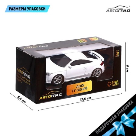 Metal machine Audi TT Coupe, 1:43, white color-2