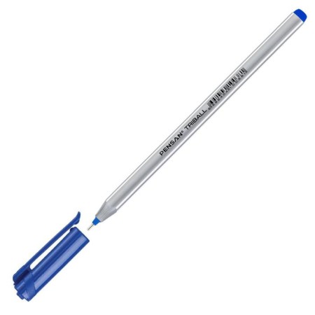 Ballpoint Pensan Pensan Triball, node-igla 1.0 mm, three-sided, blue ink blue-5