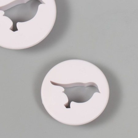 Cathers for polymer clay "bird" set 2 pcs d = 4 cm 4.7 cm-2