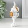 Polystone souvenir "Snowty angel with a horn with roses" 5.5x4x13.5 cm