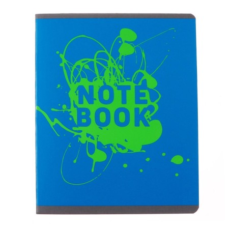 A notebook of 48 sheets in the cage "neon spray", cover coated cardboard, selective varnish, unit 60 g/m2, 5v mix-6
