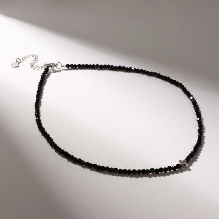 Skoker Shar No. 3 “Spinel” cross in silver, 38 cm + 5 cm extension cord-1
