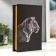 Safe-book wood to the leatherette "Tiger" mirror 26x17x5 cm