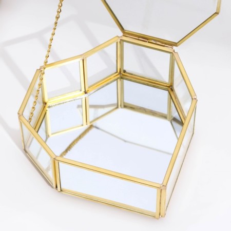 Casket for rings "Heart", 12x12x4 cm, glass-3