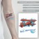 Tattoo on the body color double "Airship and Airplane - Normal flight!" 10.5x6 cm