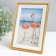 Photo frame Plastic 10x15 cm "Enemy stripes" white with gold stroke 18x13 cm