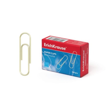 Office paper clips 33 mm, omeled, 100 pieces Erichkrause