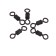 The Namazu Pro Rolling Ribbed Swivel, Brass, Carbon, Test-110 kg, packaging 5 pcs.