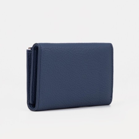 Women's wallet on magnet, blue color-1