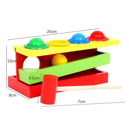 Putting on a rectangular base with 4 balls, descent and hammer-5