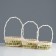 A set of wicker baskets from 3: D20 H 8/27; D17 H 7 H 25; D13 H 6 H 21 cm. (Ratan)