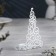 Glamorous Christmas Eliveboard for one candle, 9.9x13.4 cm, white