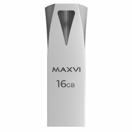 USB flash drive 16 GB MaxVi MK2 Metallic Silver Monolith, metal / FD16GBUSB20C10MK2-1
