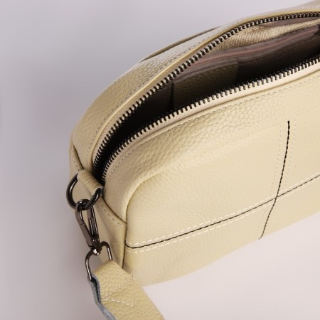 Women's bag with lightning, beige color-7