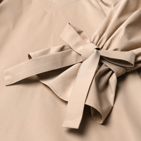 Women's shirt with ribbons MIST, size 46, beige-9