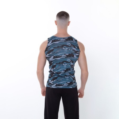 T -shirt male, blue color/camouflage, size 48-3